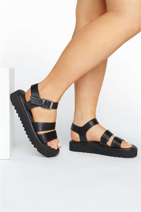 m&s ladies black sandals